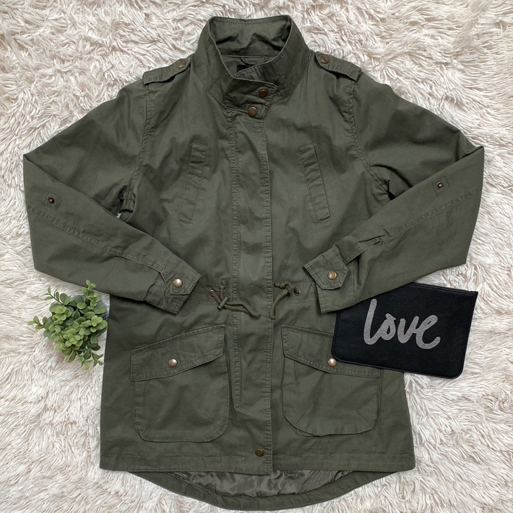 🎉HP🎉 Ambiance Outerwear Utility Jacket 💗 Olive - Picture 2 of 13
